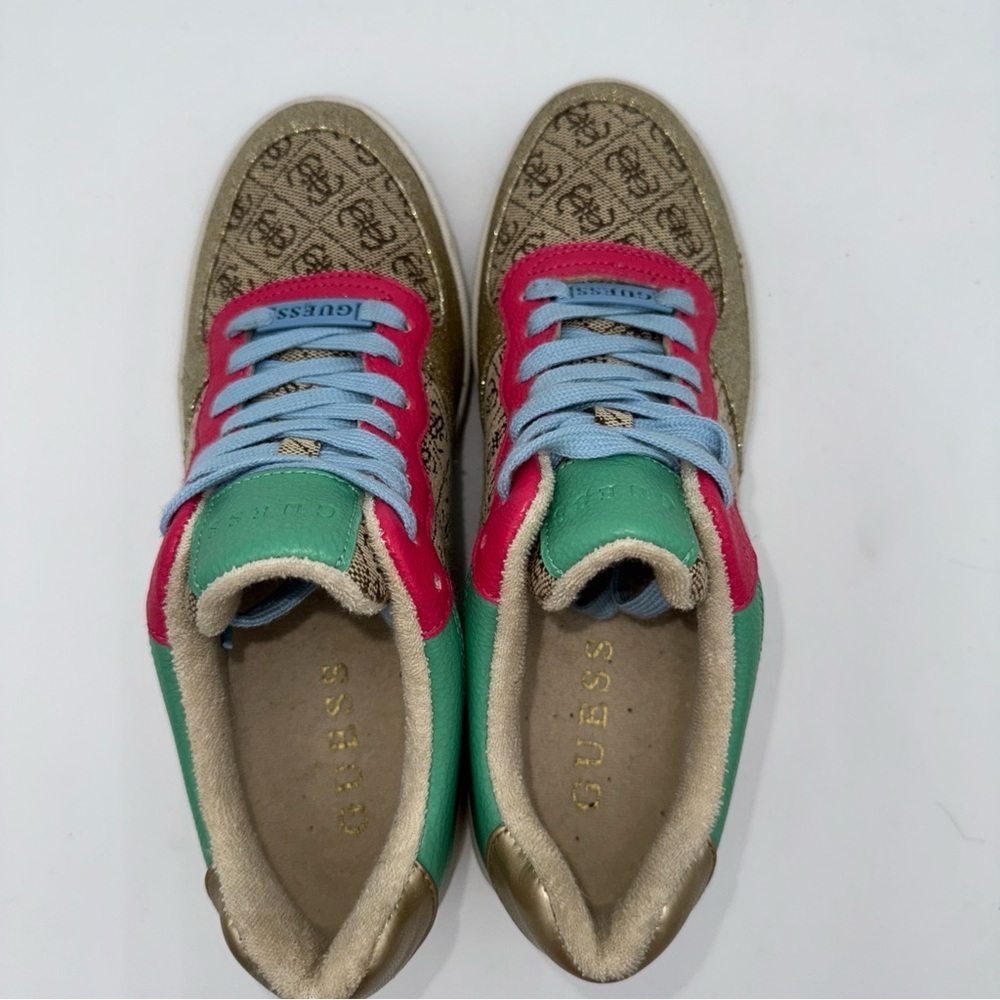 Guess Multicolor Logo Sneakers Sz 8 - Picture 5 of 9